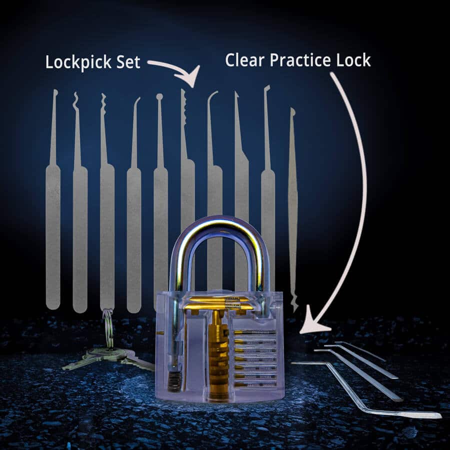 LPXS15 Lockpick Set mit Übungsschloss