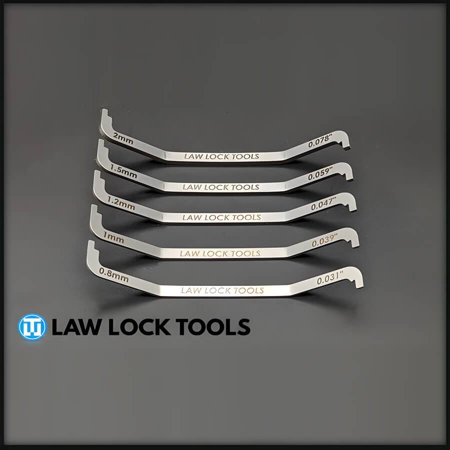 Gebogen Pry Bar Set Linkshandig (5 Stück)