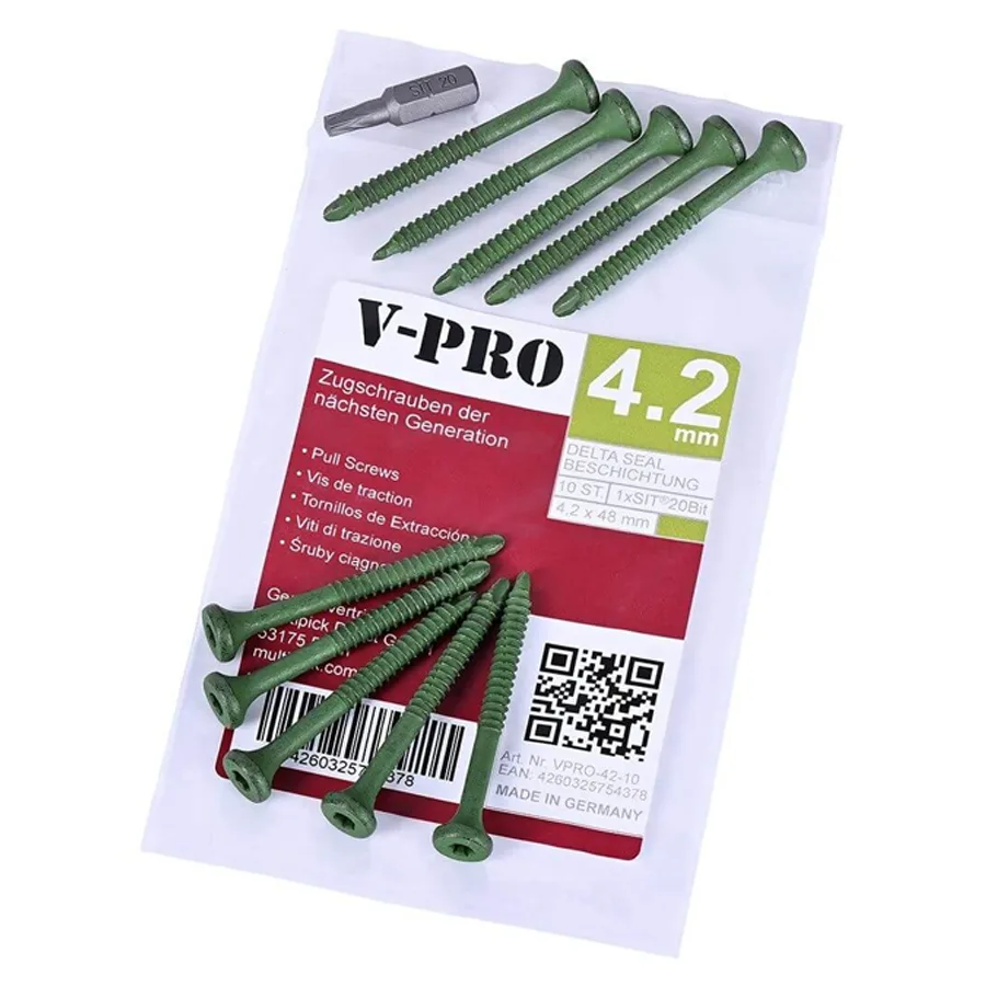 V-PRO Kerntrekschrauben 4,2 x 48 mm – 10 Stück