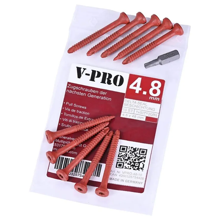 V-PRO Kerntrekschrauben 4,8 x 48 mm – 10 Stück