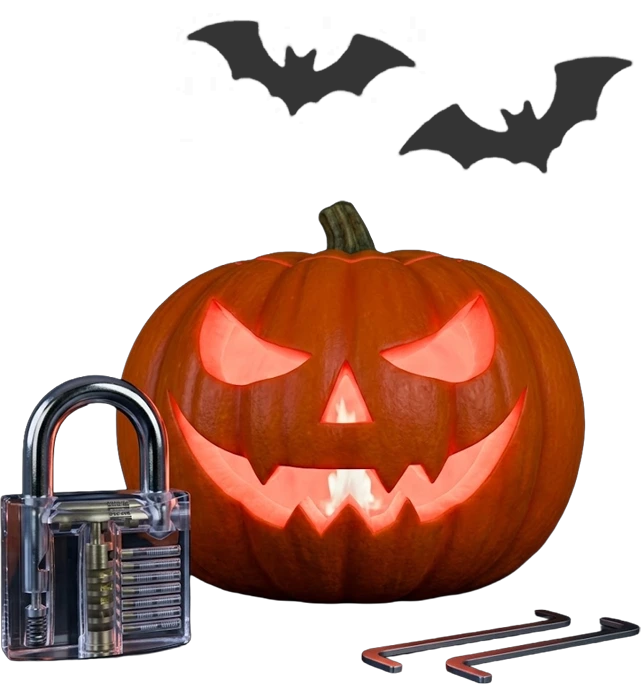 Halloween-Geschenk-Wochen: gratis TOK Tension Pro und transparentes Vorhängeschloss
